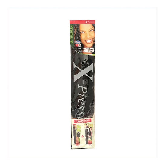 X-Pression Extensions de Cheveux 1B Pur 208cm