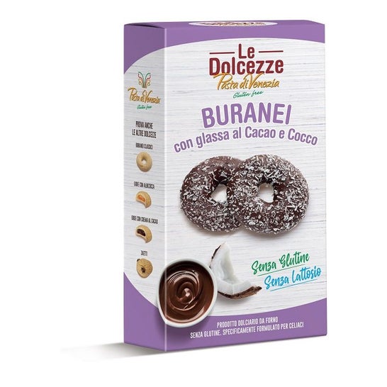Le Dolcezze Pasta di Venezia Buranei Glaçage Cacao et Noix de Coco 180g