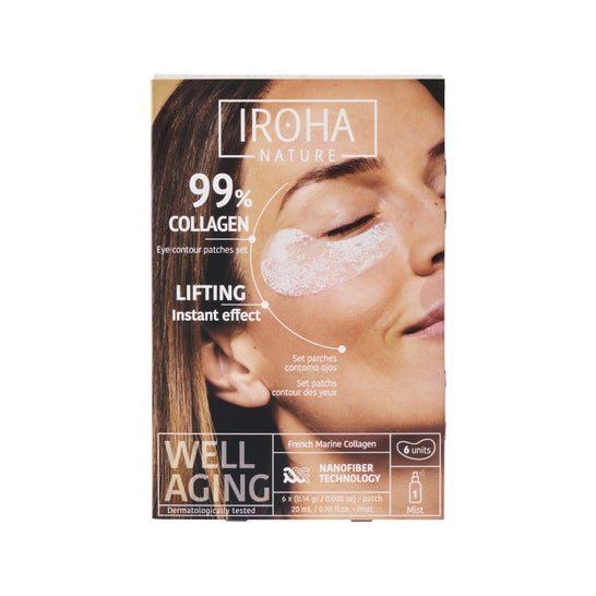Iroha Nature 99% Collagen Parches Contorno de Ojos 6 uds