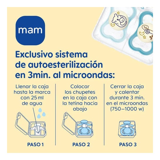 MAM Sucettes Sil Air Night +16 Mois Silicone 2 Unités MAM Sucettes Sil Air Night +16 Mois Silicone 2 Unités