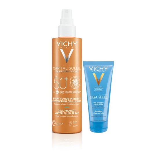 Vichy Pack Capital Soleil Spray Fluide Invisible SPF50+ + Lait Apaisant