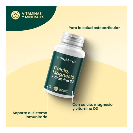DocMorris Calcium + Magnésium + Vitamine D3 90 Comprimés