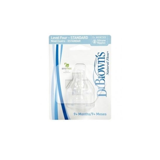 Tétine silicone Dr Brown's niveau 4 2uds