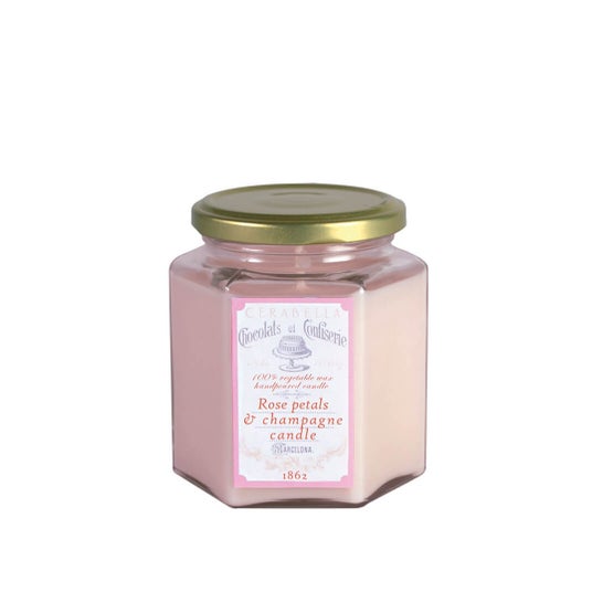 Cerabella Bougie Artisanale Rose Petals & Champagne 300g