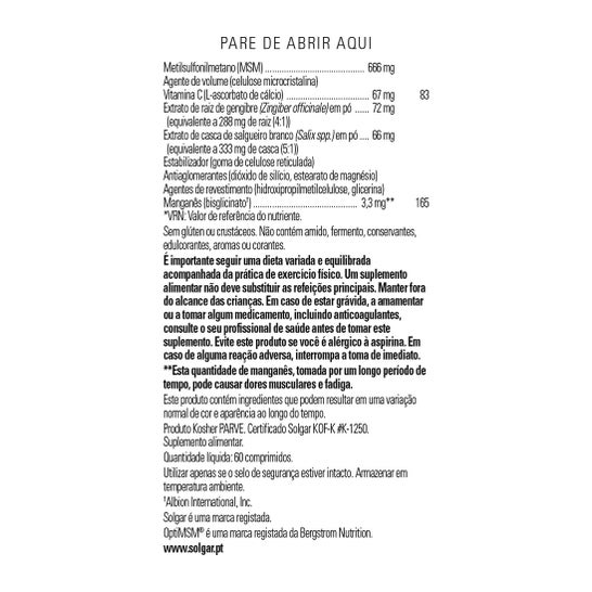 Solgar Glucosamine Msm Complex 60comp.