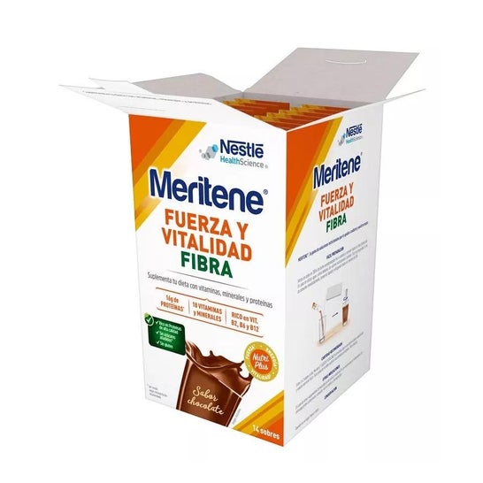 Meritene Fibre shakes saveur chocolat 14 enveloppes Meritene Fibre shakes saveur chocolat 14 enveloppes