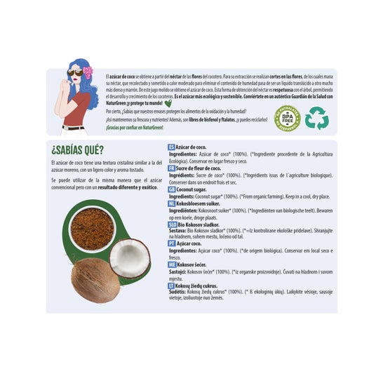 NaturGreen Sucre de noix de coco Bio 300g