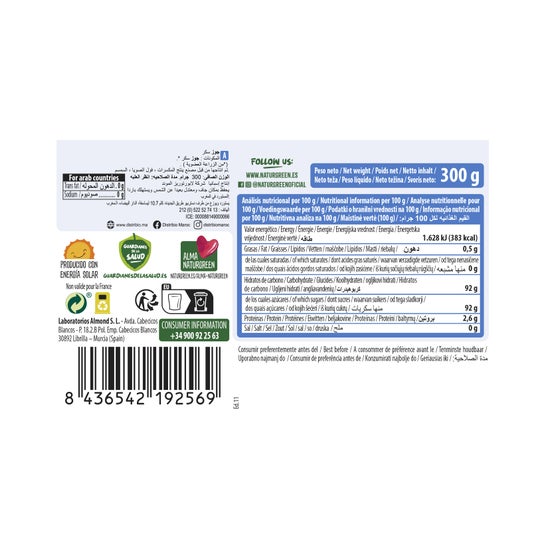 NaturGreen Sucre de noix de coco Bio 300g