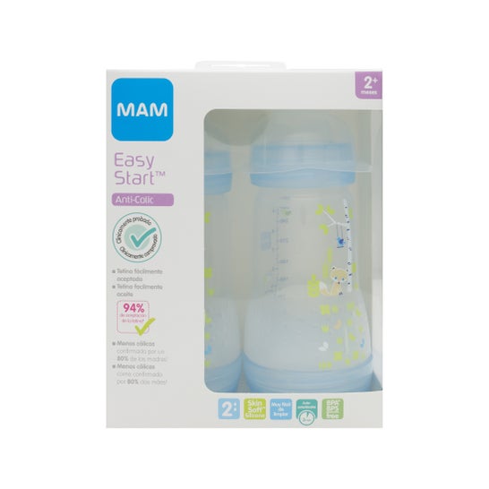 MAM Biberon 0 BPA Anti-Coliques 260 ml 2 unités