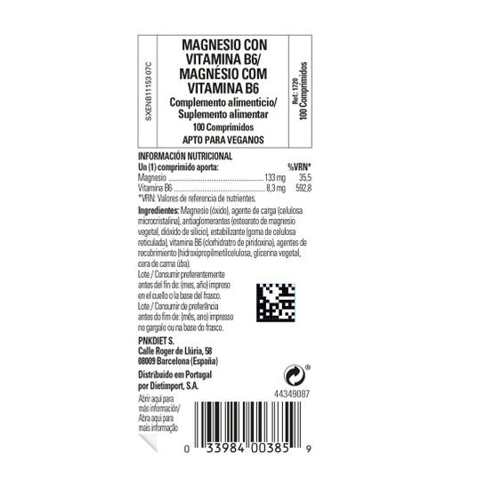 Solgar Magnésium Avec Vitamine B6 100 Comprimés