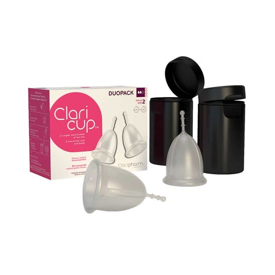 Claripharm Duopack Claricup 2 Cups Colorless T2 + Box