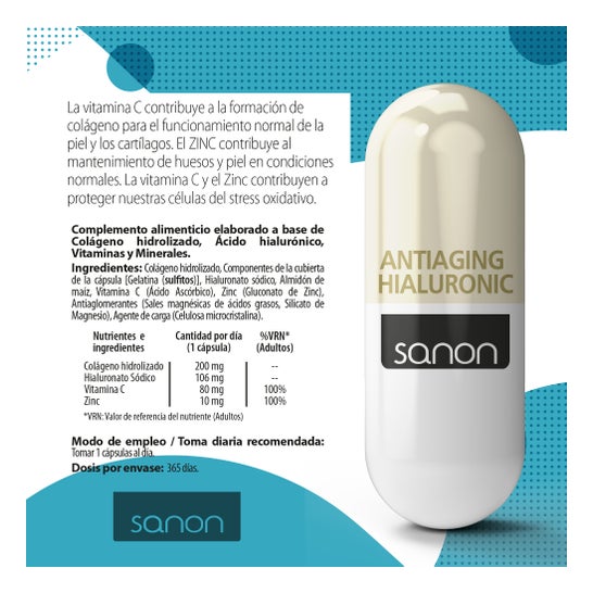 Sanon Antiaging Hyaluronic 695mg 365caps