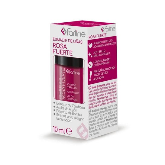Farline Vernis à ongles rose fuchsia 10 ml