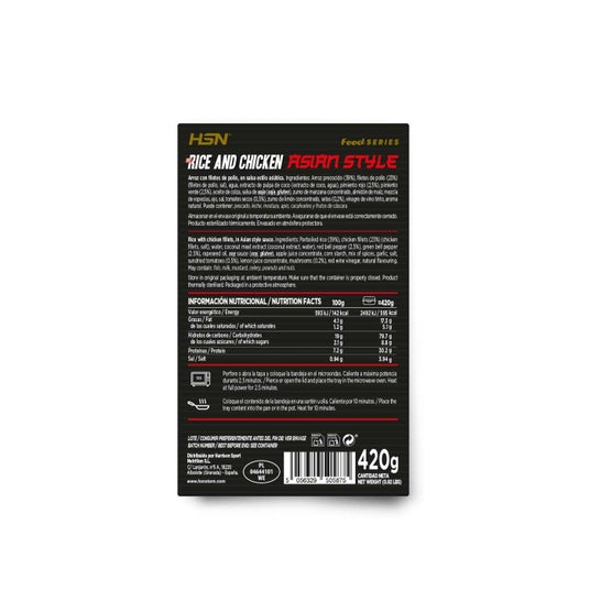 HSN Plato Preparado Estilo Fit Arroz con Pollo en Salsa Estilo Asiática 420g