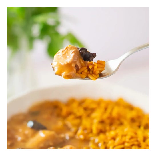 HSN Plato Preparado Estilo Fit Arroz con Pollo en Salsa Estilo Asiática 420g