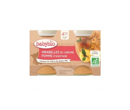 Babybio Mirabelle/Pomme 2X130g