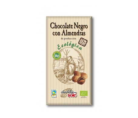 Chocolates Sole Chocolat Bitter 73% Cacao aux Amandes 150g