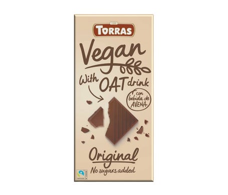 Torras Chocolat Vegan avec Boisson Avoine Sans Sucre 100g