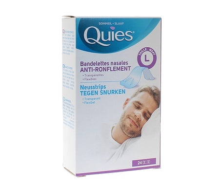 Quies Bandelettes Nasales Anti-Ronflement Talla L 24uds