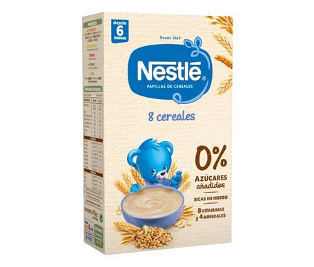 Nestlé Papilla 8 Cereales 0% Azúcares Añadidos +6m 950g