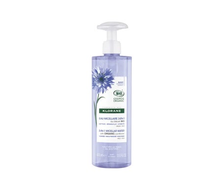 Klorane Eau Micellaire 3 en 1 Au Bleuet Bio 400ml