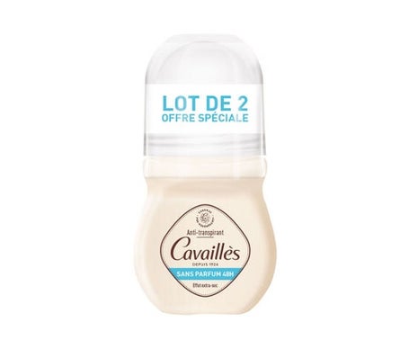Cavaillès Déodorant Anti-transpirant Sans Parfum 48h Roll-On 2x50ml