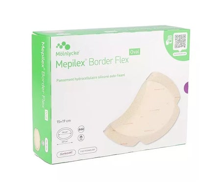Mepilex Border Flex Oval Pansements 15x19cm 16 Unités