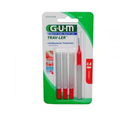 Gum Trav-Ler Brossette Interdentaire 1314 0,8mm 4 Unités