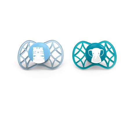 Nuvita Sucette Symétrique Silicone 0M+ Blue 2uts