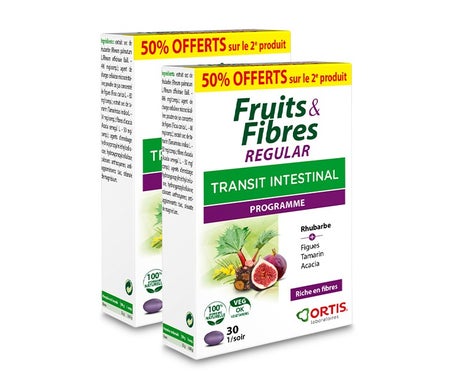 Ortis Fruits&Fibres Regular Transit Intestinal 2x30 Comprimés