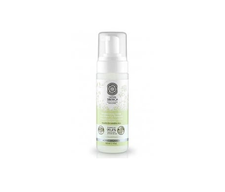 Natura Siberica Mousse nettoyante hydratante pour peaux sensibles et contour des yeux 150 ml