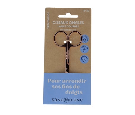 Sanodiane Ciseaux à Ongles 80 Courbe Rose 1ut