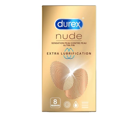 Durex Nude Extra Lubrification Préservatifs 8 Unités