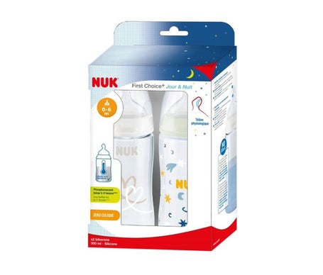 Nuk First Choice+ Day Night Silicone Bottle 2uts