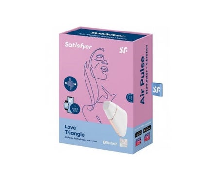 Satisfyer Connect Stimulateur de clitoris Triangle d'amour Blanc / Or