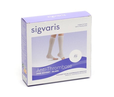 Sigvaris AT2 Chaussette PO Blanc C2 1 Paire