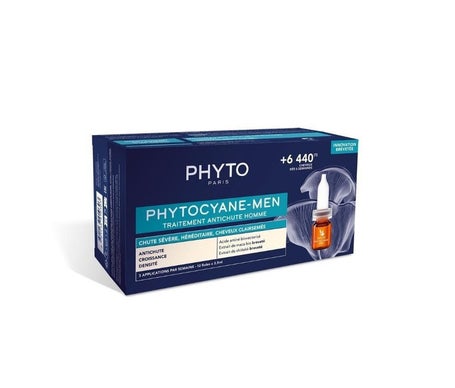 Phyto Phytocyane Traitement Anti-Chute de Cheveux Hommes 12 Ampoules