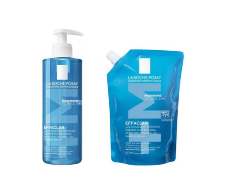La Roche-Posay Effaclar +M Gel Moussant Purifiant 400ml + Recharge 400ml