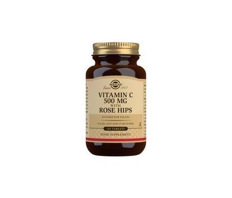 Solgar Vitamine C 500 Avec Rose Hips 100 Comprimés
