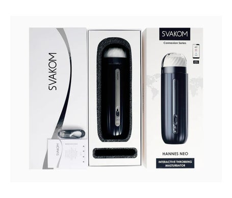 Svakom Hannes Neo Interactive Throbbing Masturbator Dark Blue