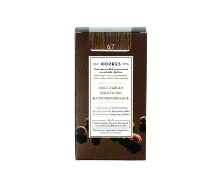 Korres Huile d'Argan Coloration 6.7 Blond Foncé Marron 50ml