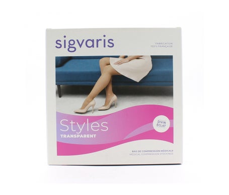 Sigvaris Styles Transparent C2 Mi-Bas PO Beige 130 NM 1 Paire