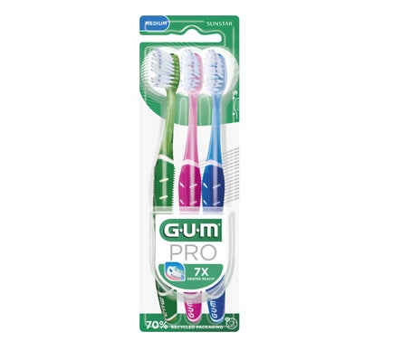 Gum Pack Pro 528 Brosse à Dents Medium 2+1uts