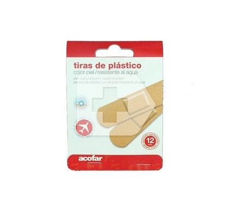 Acofar pansement adhésif en plastique voyage 12 bandes
