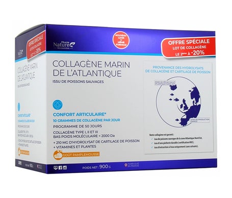Pharm Nature Micronutrition Collagène Marin de l'Atlantique Confort Articulaire 450g x 2uds