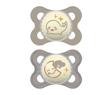 Mam Baby Pacifier Original Nuit Silicone +0M 2uds