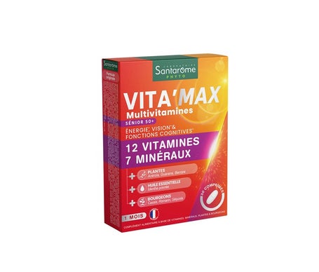 Santarome Vita'Max Sénior 50+ Multivitamines 30 Comprimés