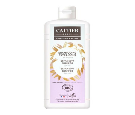 Cattier Shampooing Extra-Doux - Lait d'Avoine - Usage Quotidien - 1L-image