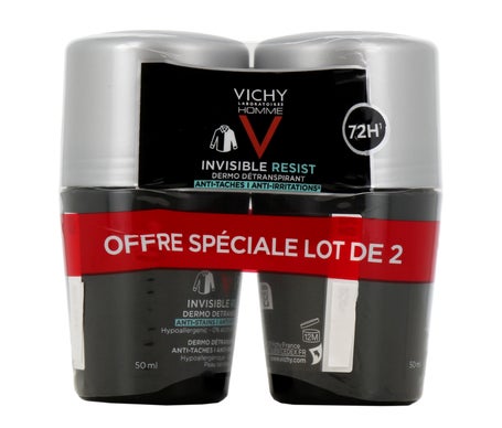 Vichy Homme Déodorant Roll-On 72H Invisible Resist 2x50ml