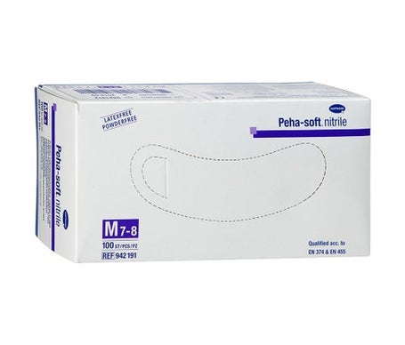 Peha-Soft gants jetables en nitrile fin et jetables taille M 100uds